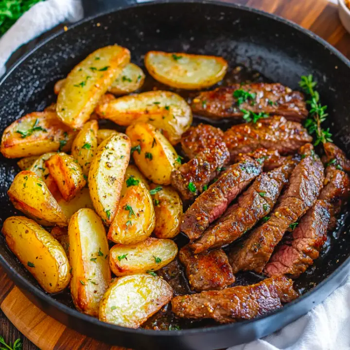 Garlic Butter Steak and Potatoes Skillet