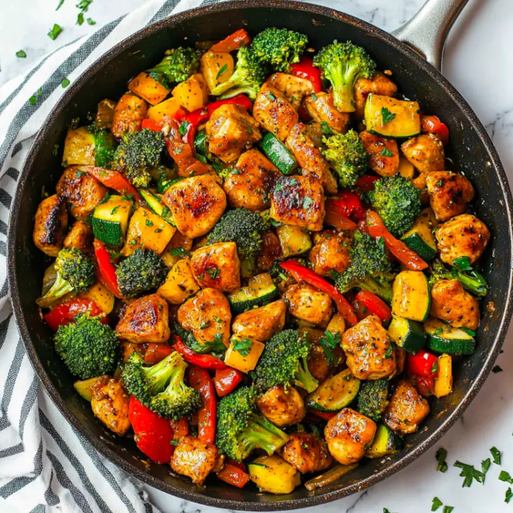 Garlic Chicken and Veggie Skillet