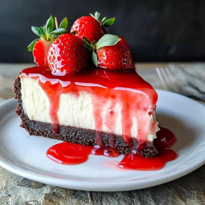 Strawberry Cheesecake with Chocolate Crust