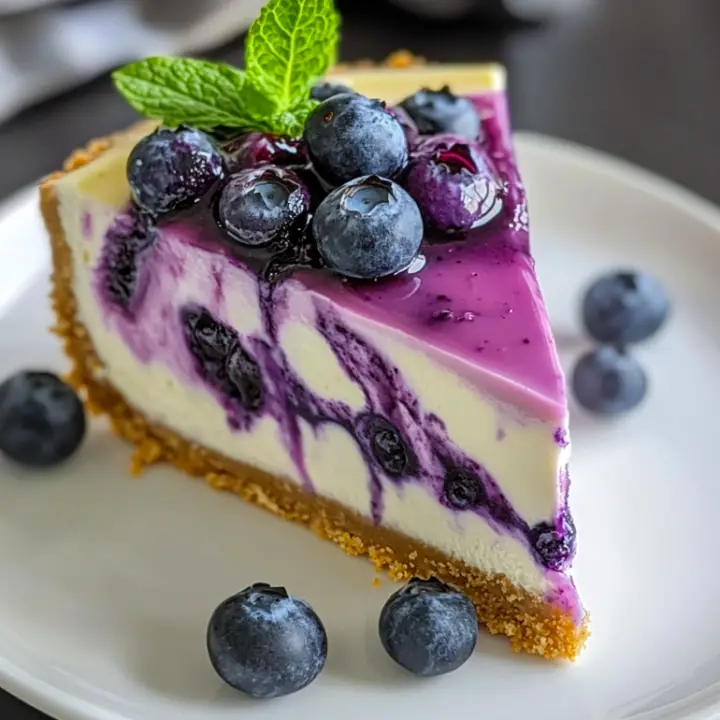 White Chocolate Blueberry Cheesecake